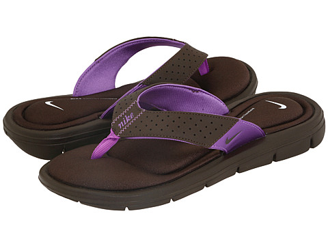 Nike - Comfort Thong (Baroque Brown/Baroque Brown-Violet Pop) - Footwear