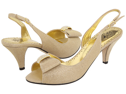 J. Renee - Dayna (Gold Glimmer Fabric) - Footwear