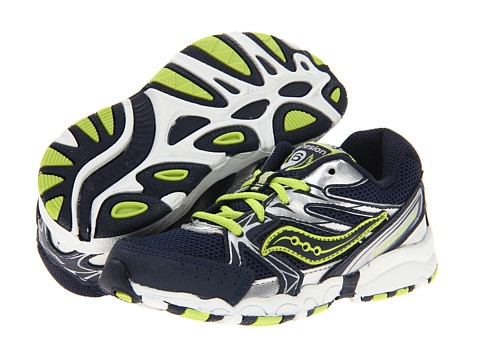 Saucony Kids Baby Cohesion 6 LTT (Infant/Toddler) Navy/Lime/Silver