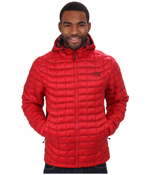north face thermoball hoodie red