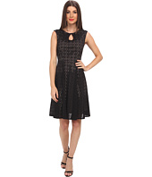 London Times  Cap Sleeve Keyhole Fit And Flare Dress  image