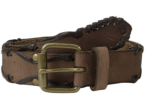 John Varvatos 38mm Leather Belt w/ Harness Buckle 