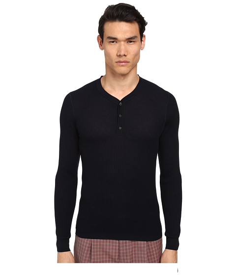 Marc Jacobs Solid Silk Thermal Henley 