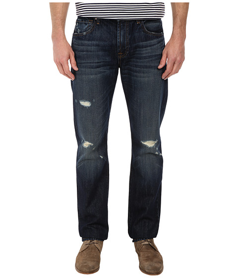 7 For All Mankind The Straight w/ Clean Pocket in Bonzai Blue 