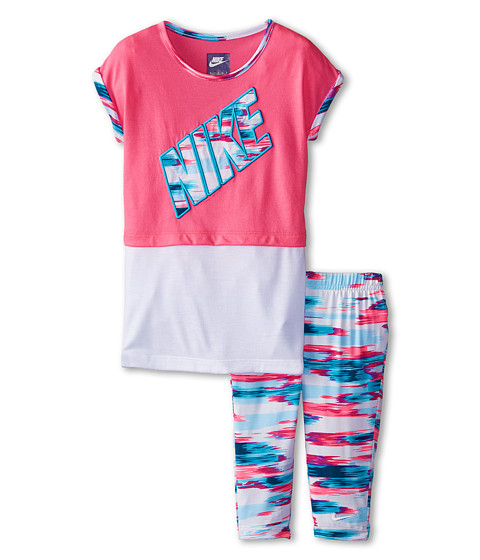 Nike Kids Chase Stripe Twofer Tunic  Capris Set (Little Kids)