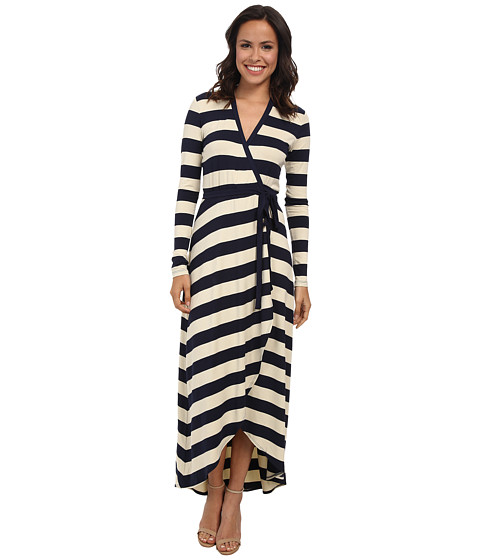 Nicole Miller Bold Stripe Wrap Dress 