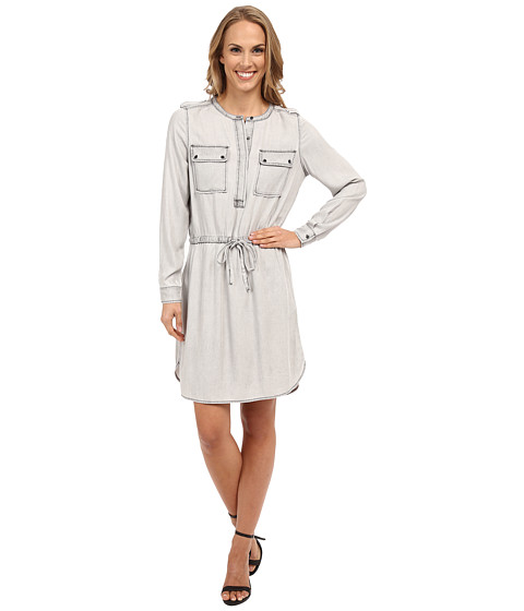 TWO by Vince Camuto Long Sleeve Pastel Fade Two-Pocket Shirtdress 