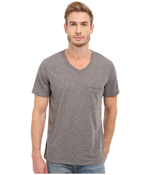 7 For All Mankind Short Sleeve Raw V-Neck 