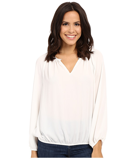 Vince Camuto Long Sleeve Shirred Neck Peasant Blouse 