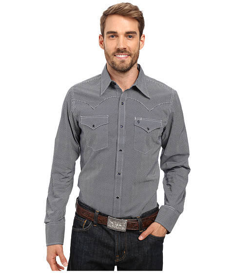 Stetson Oval Neat Long Sleeve Woven Snap Shirt 