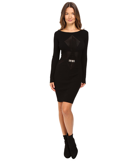 Versace Collection Long Sleeve Knit Geo Dress 