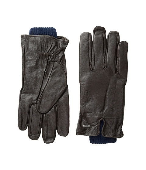 Scotch & Soda Double Layer Gloves in Leather and Wool Quality 