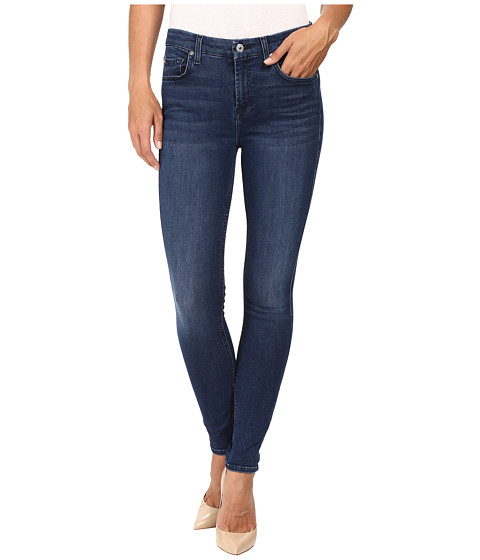 7 For All Mankind The Ankle Skinny w/ Tonal Squiggle in Slim Illusion Luxe Luminous 