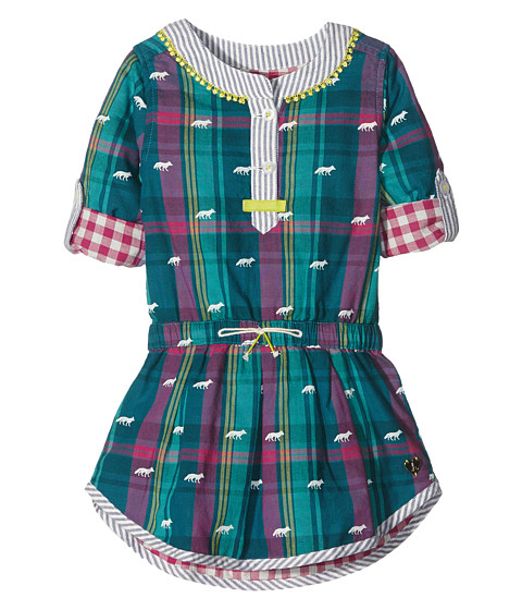 Hatley Kids Winter Fox Bonded Plaid Dress (Toddler/Little Kids/Big Kids) 