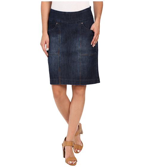 Jag Jeans Janelle Pull-On Skirt Comfort Denim in Blue Shadow 