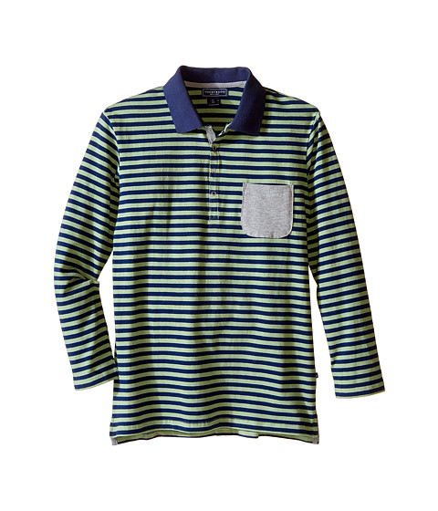 Toobydoo Maddox Long Sleeve Striped Polo (Toddler/Little Kids/Big Kids) 
