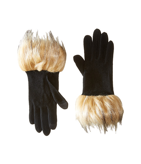 LAUREN Ralph Lauren Long Gloves w/ Faux Coyote Fur 