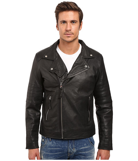 Members Only Genuine Leather/Lamb Milano Modern Motor Jacket 