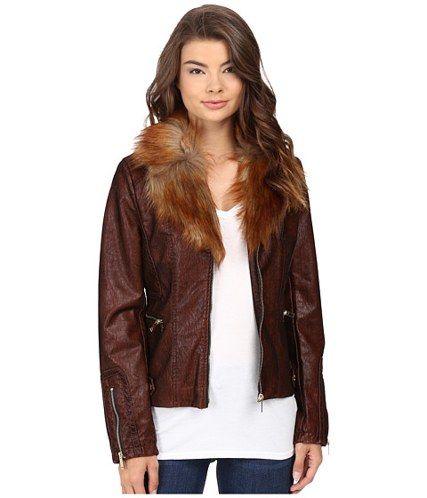 Scully Elise Faux Leather and Fur Jacket 