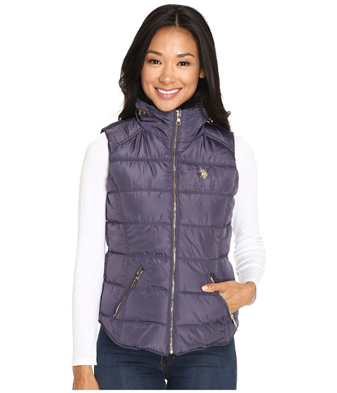 U.S. POLO ASSN. Quilted Vest with Shirttail Hem 