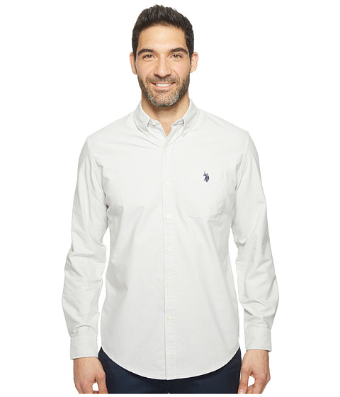 U.S. POLO ASSN. Solid Long Sleeve Classic Fit Single Pocket Sport Shirt 