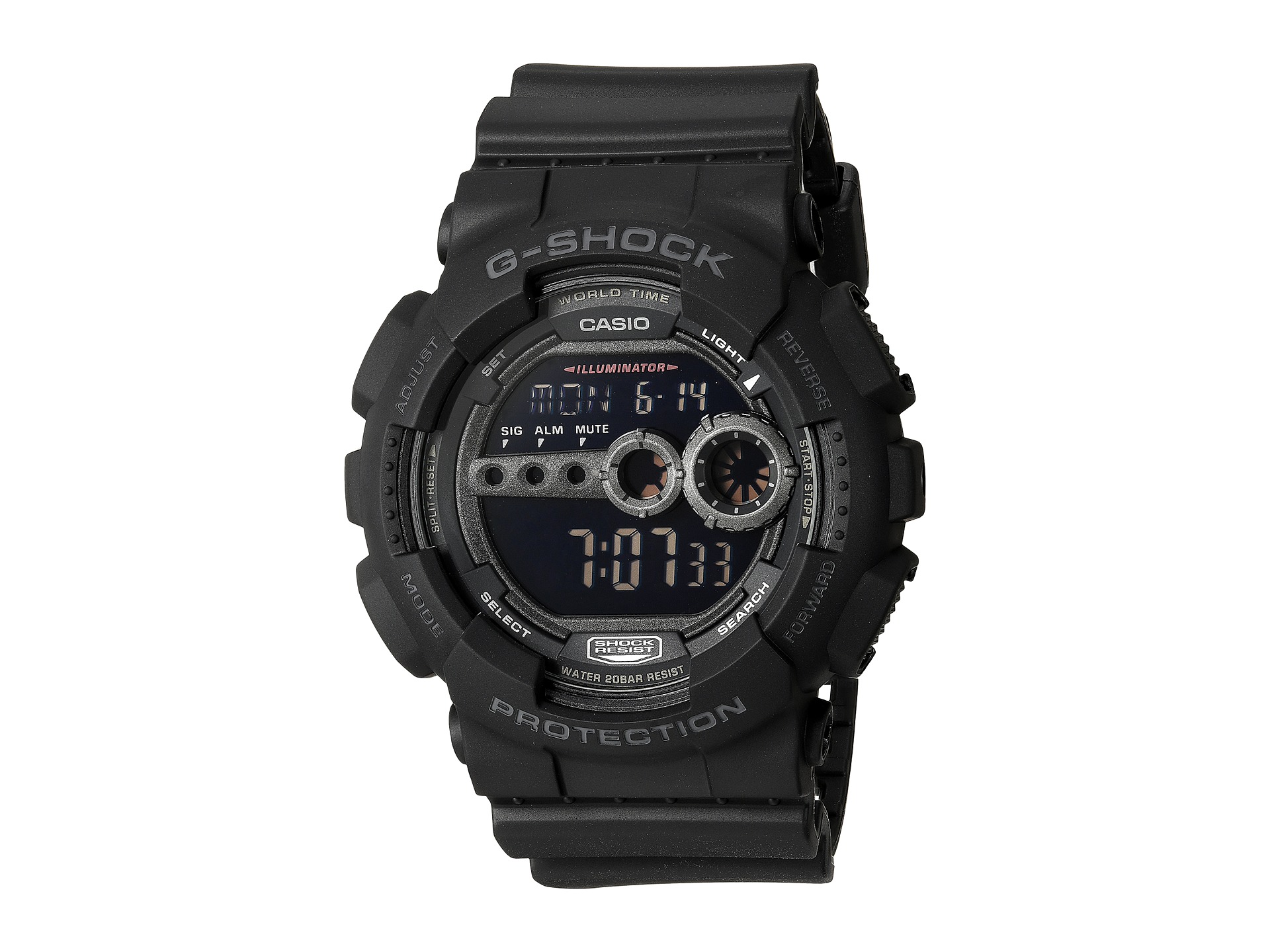 G Shock X Large Digital GD100 Military Black