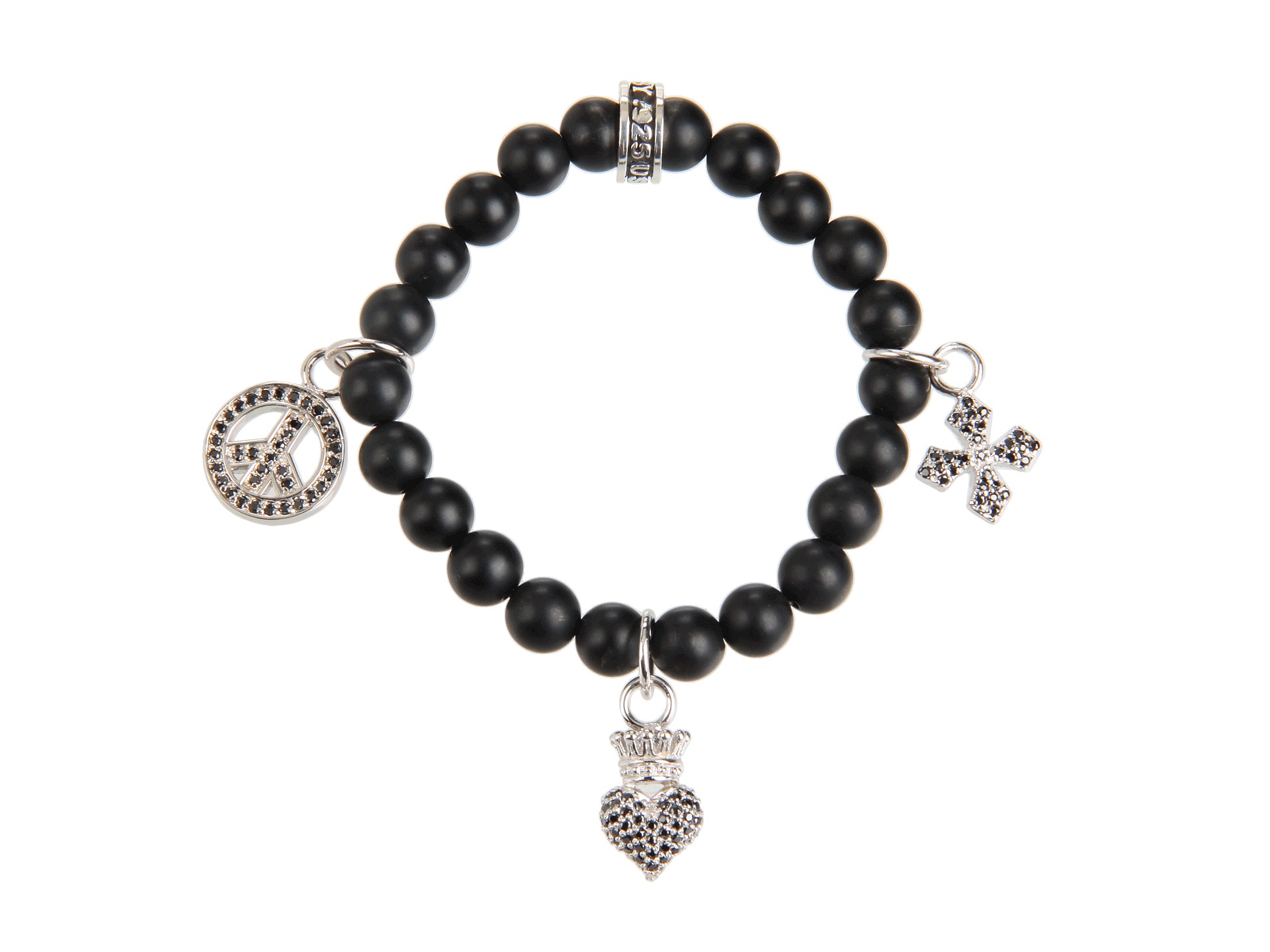 Black Onyx Bead Bracelet with Motifs Posted 10/14/11