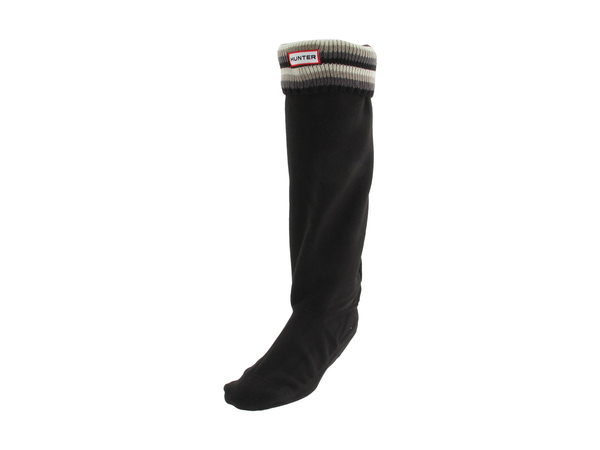 Hunter Welly Sock with Knitted Striped Cuff    
