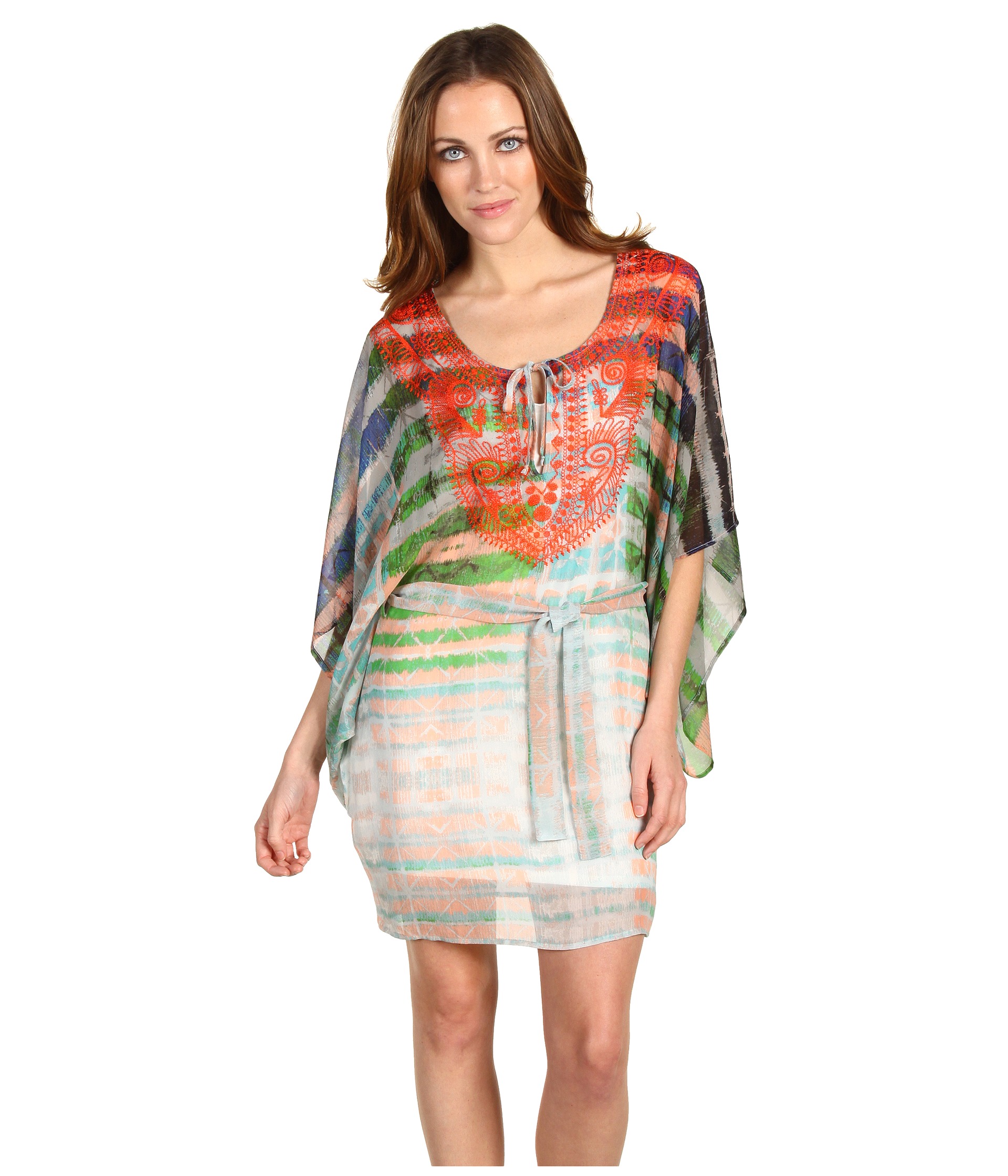 Twelfth Street by Cynthia Vincent Akka Embroidered Caftan   