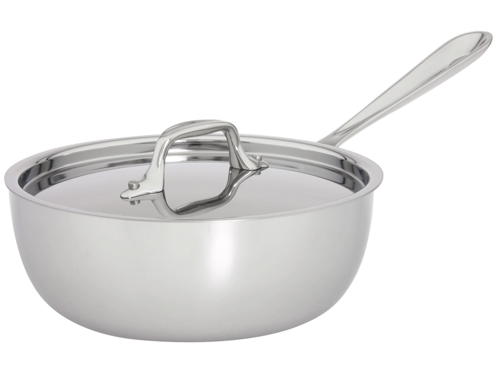 All Clad   Stainless Steel 2 Qt. Saucier With Lid