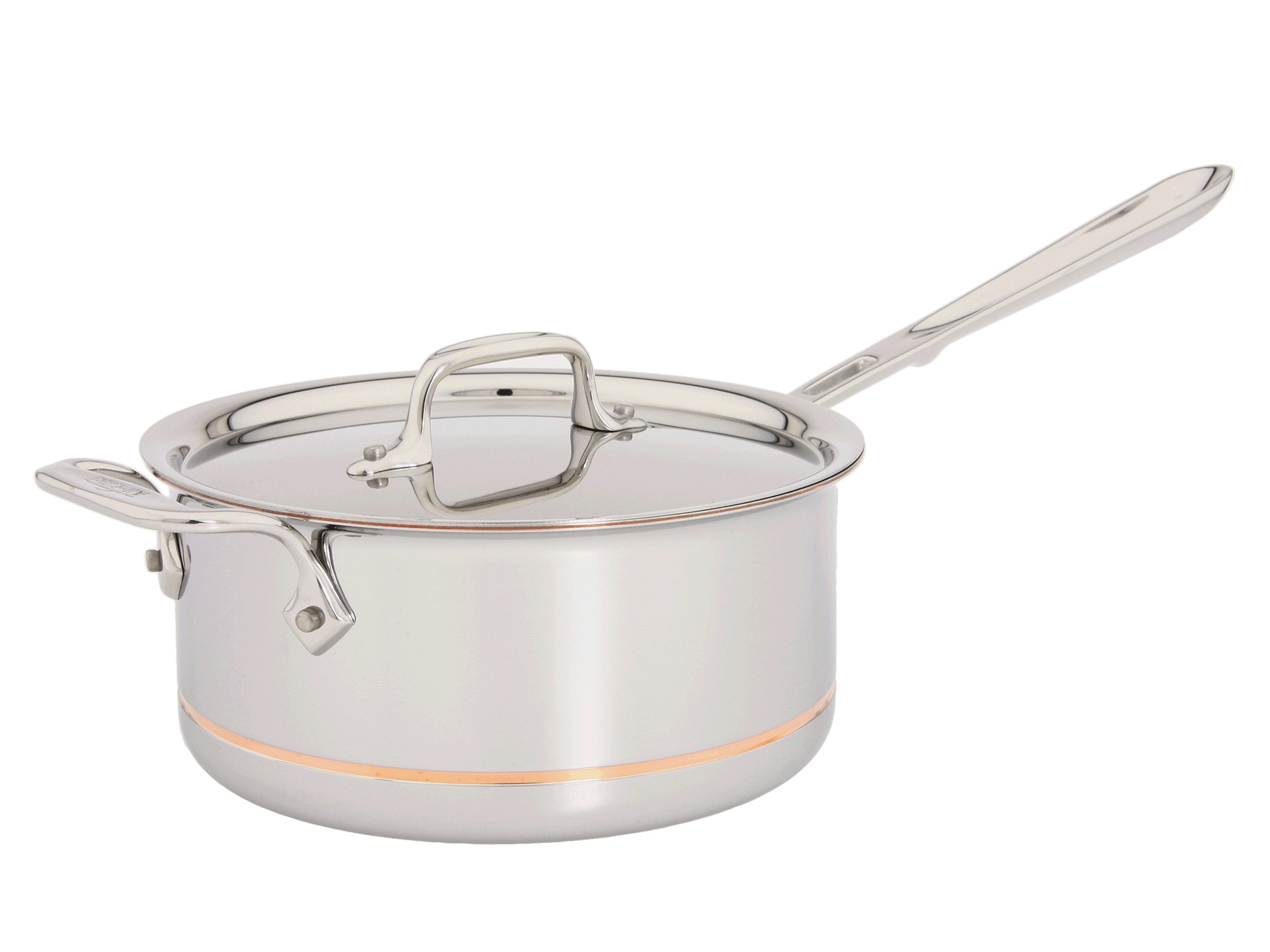 All Clad Copper Core 3 Qt. Sauce Pan With Loop And Lid    