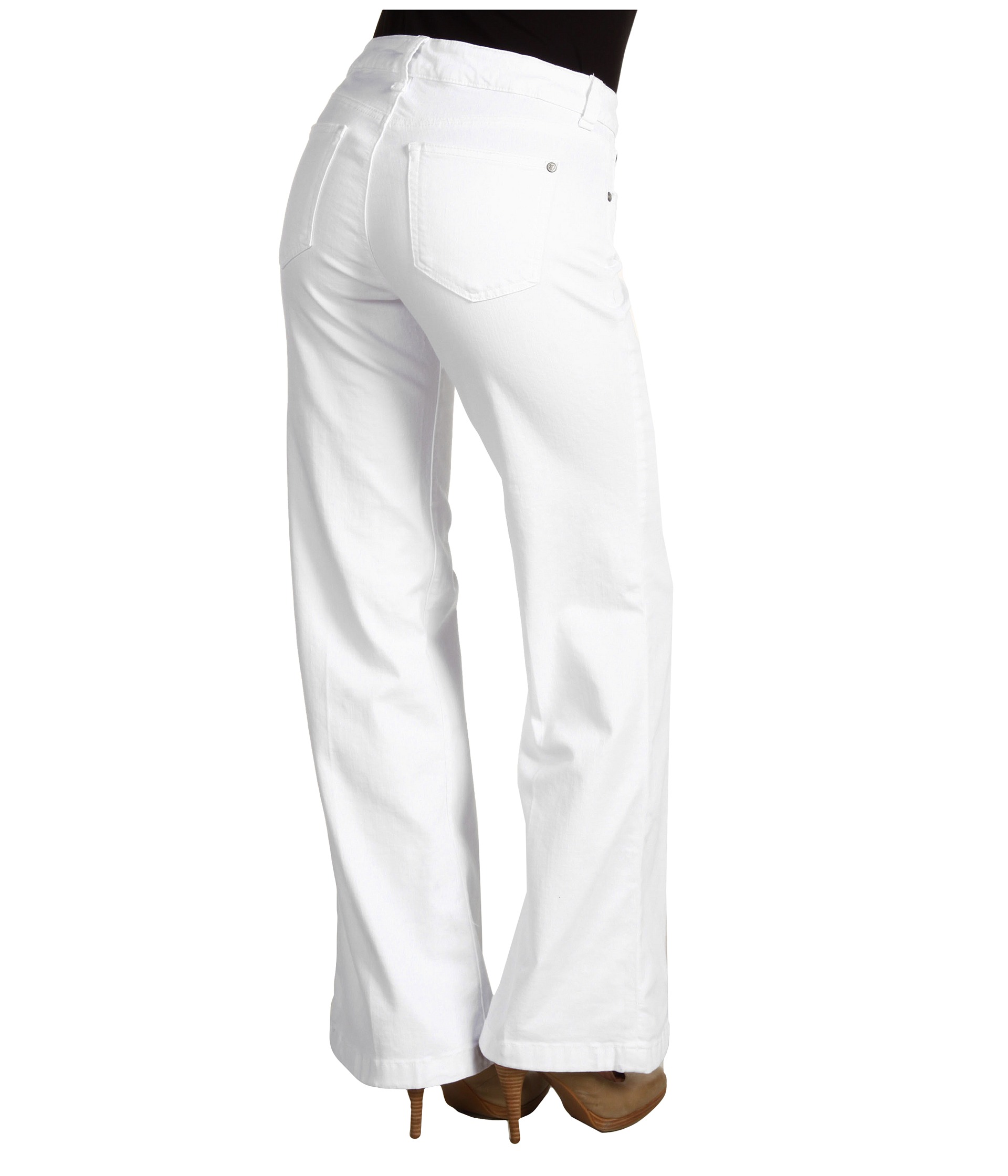 Miraclebody Jeans   Carly Wide Leg Trouser in White