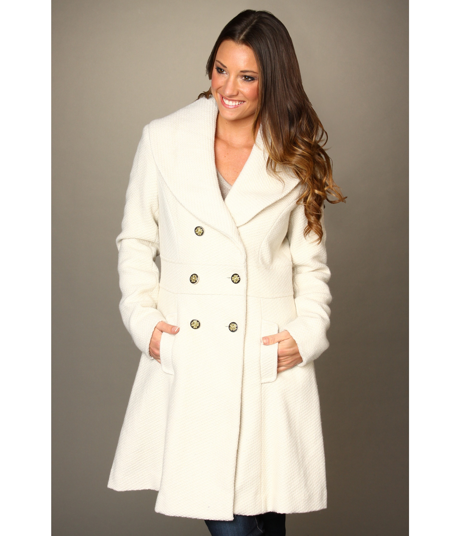   Double Breasted Textured Coat $110.99 $158.00 