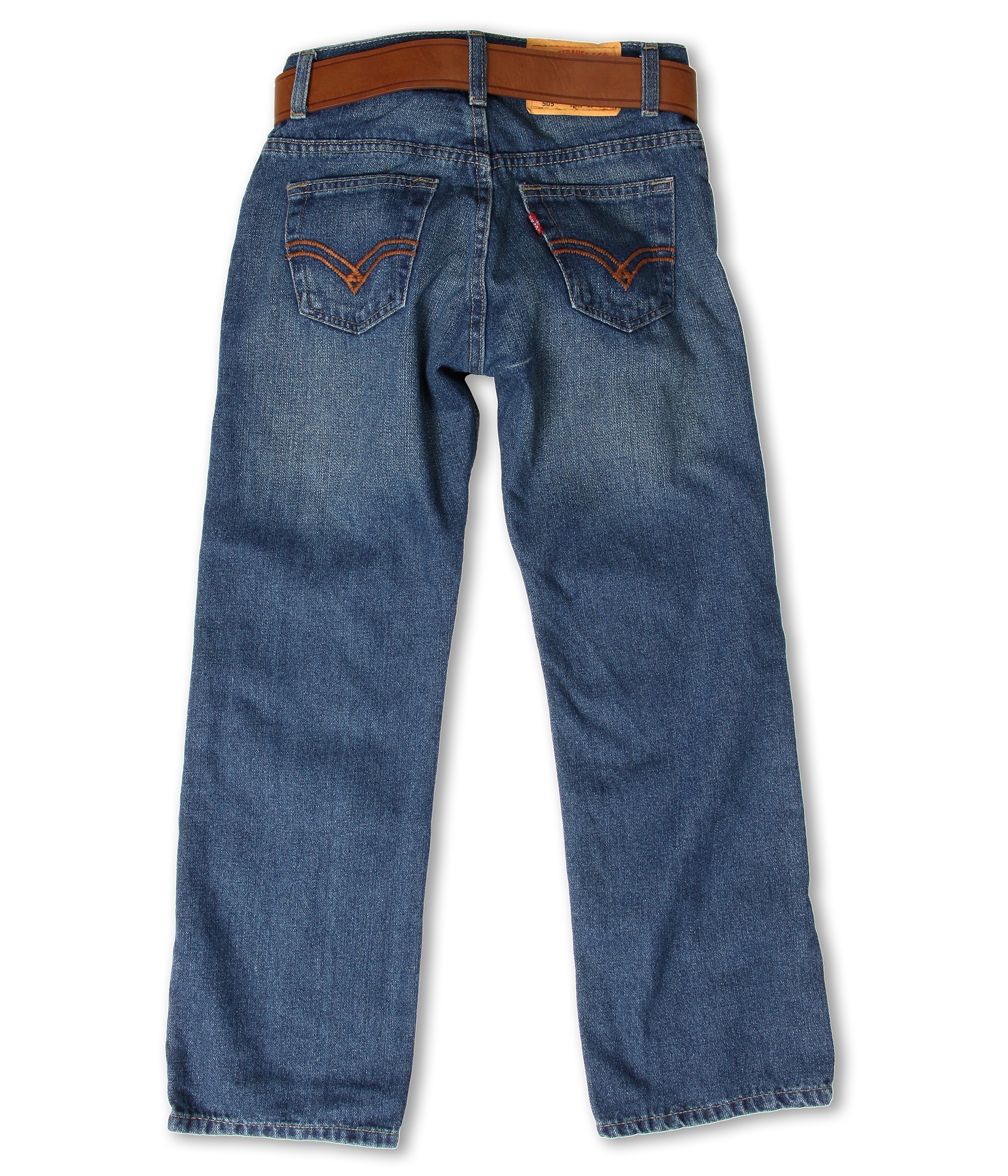 Levis® Kids   Boys 505® Belted Straight Fit Jean (Big Kids)