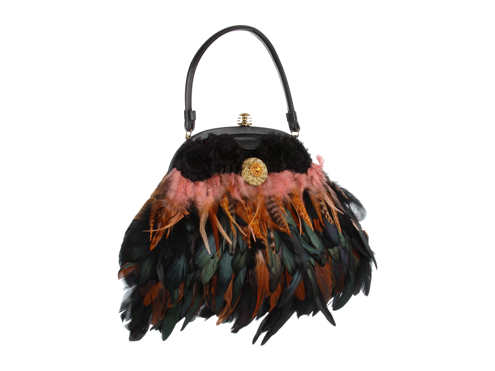Inspired by Claire Jane   Boudoir Brown Feather Purse