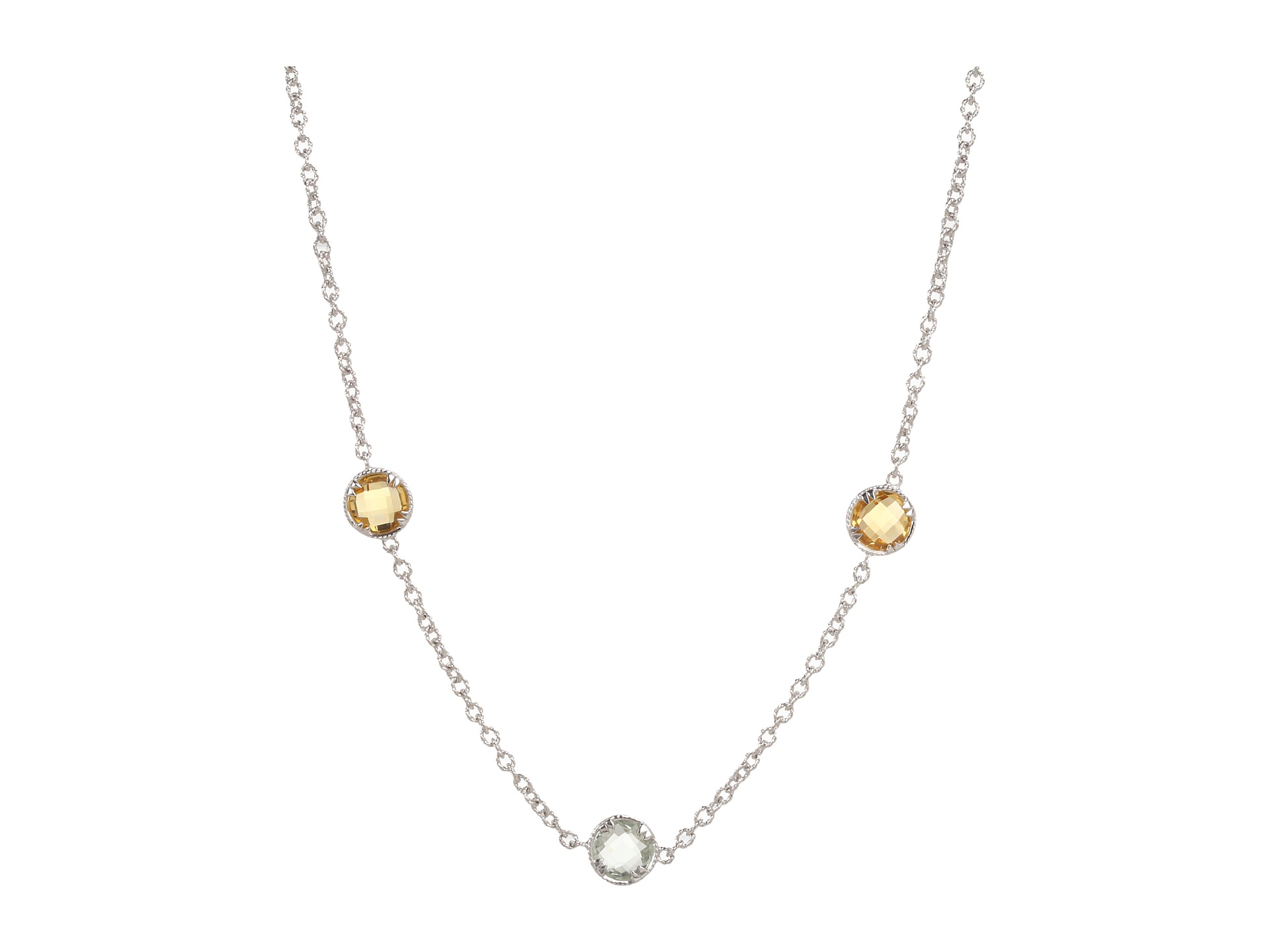 DeLatori Green Amethyst & Citrine Necklace   80 02 P019 10 Green Amethyst/Citrine