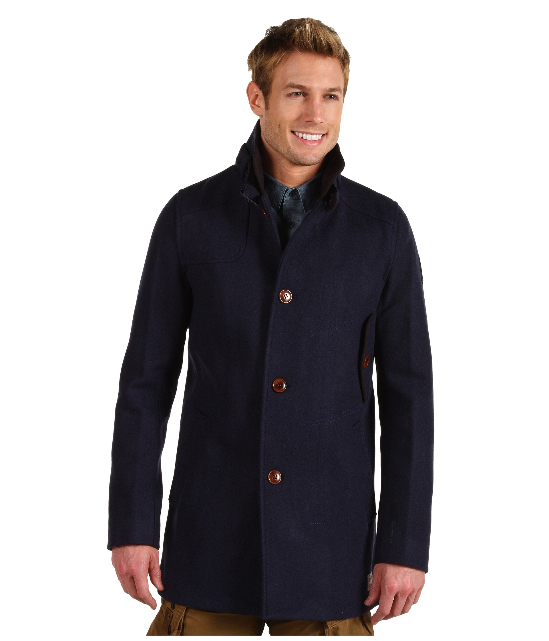 Star Decoy Wool Garbardine Trench    BOTH 