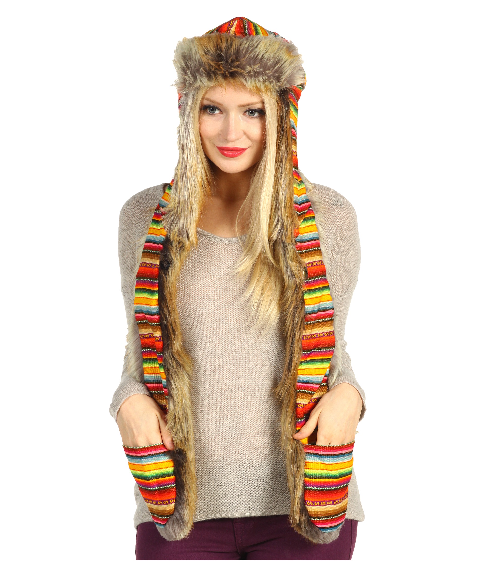 SpiritHoods Red Fox Peruvian Trapper    BOTH 