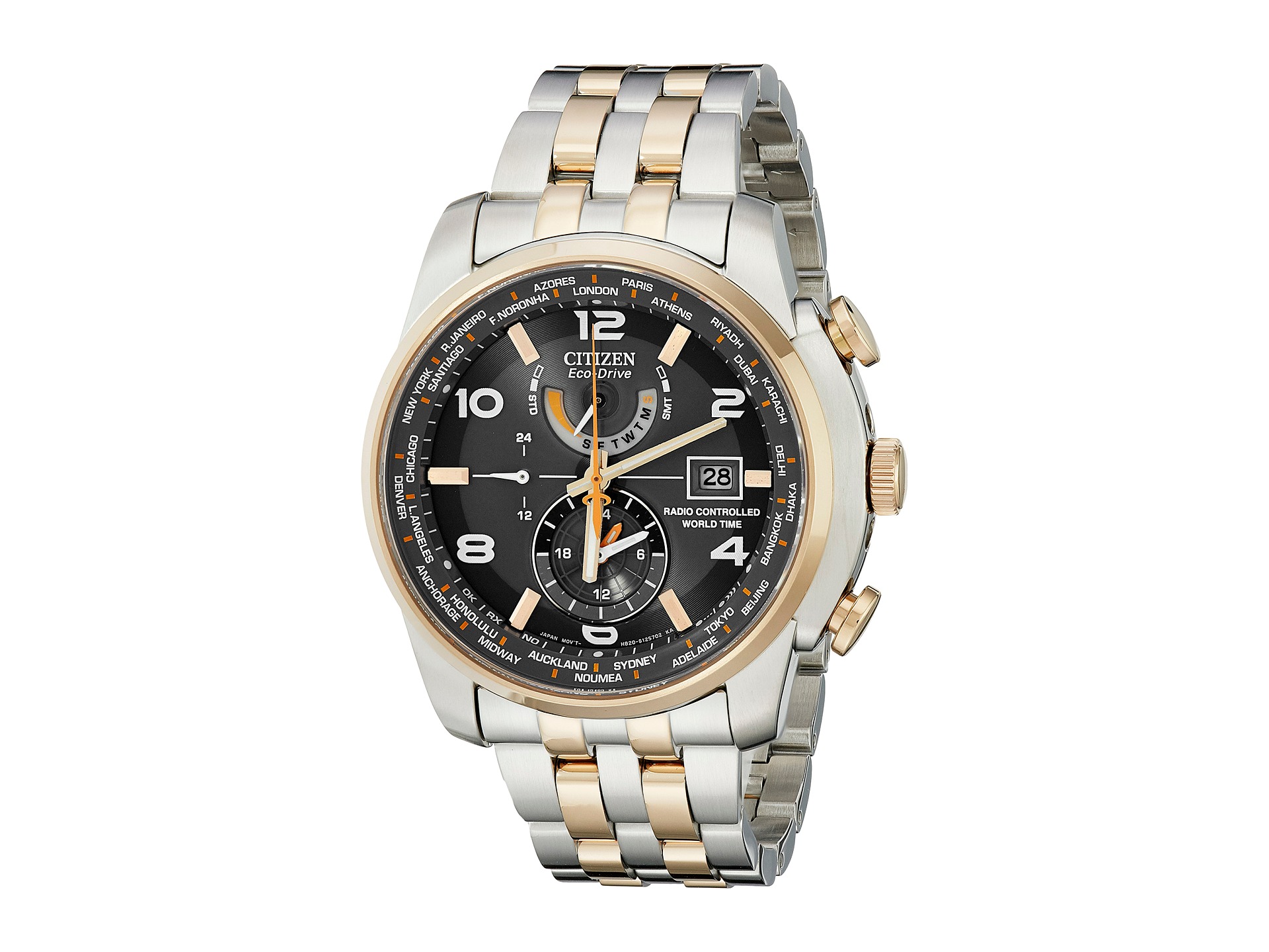Citizen Watches AT9016 56H World Time A T Eco Drive 26 Time Zones Watch