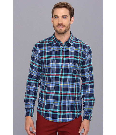 Buy Dockers Men's Alpha Wrinkle L/S Slim Fit Twill Shirt Medieval Blue ...