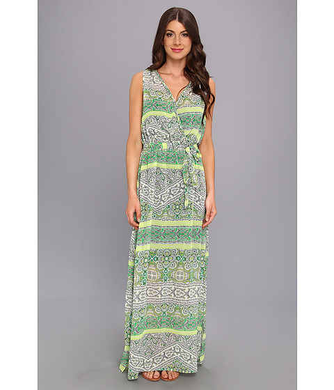 KUT from the Kloth Printed Maxi Dress Green/White - 6pm.com