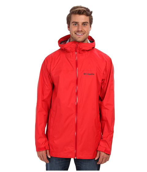 Columbia EvaPOURation™ Jacket - Tall Bright Red/Rocket Zip Review - Men ...
