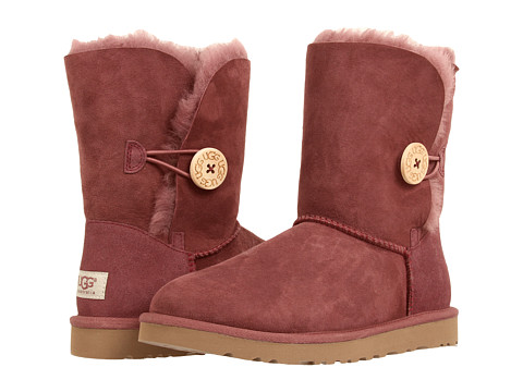 UGG Bailey Button Plum Wine Boots - Branded Designer Boots