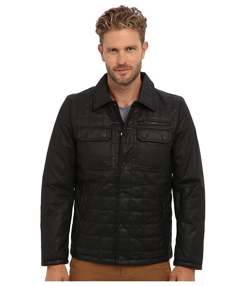 Check Out Cheap Vince Camuto Carbon Coated Quilted Shirt Collar Jacket ...