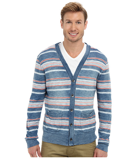 Cheap Lucky Brand Stripe Cardigan Multi - Men's Clothing Sweaters