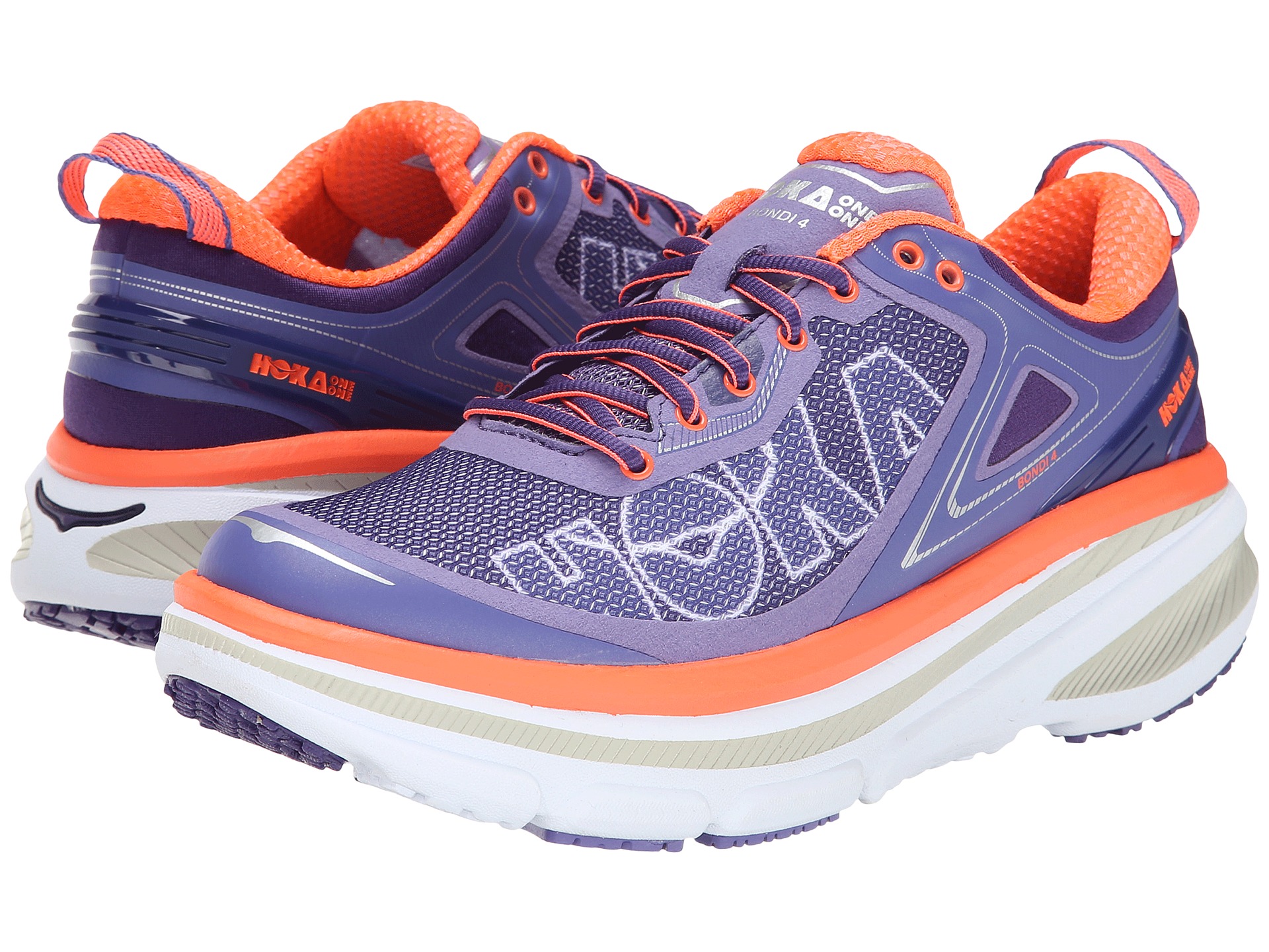 Hoka One One Bondi 4 Corsican Blue/Neon Coral