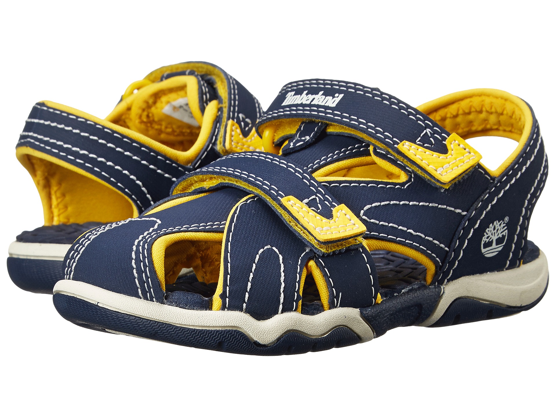 Timberland Kids Adventure Seeker Closed Toe Sandal (Toddler/Little Kid) Navy/Yellow