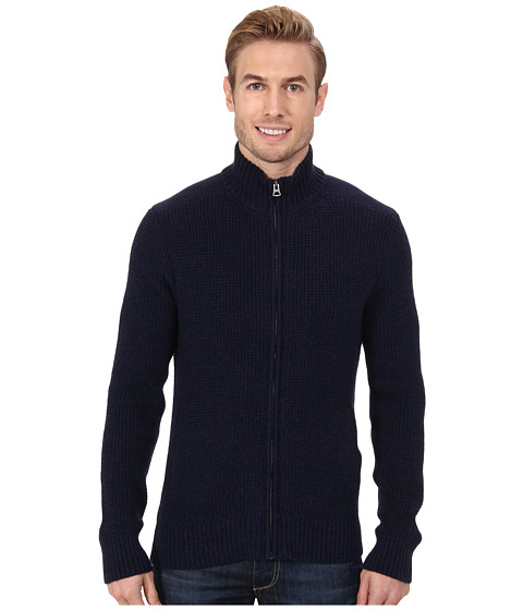 Buy Cheap Lucky Brand Full Zip Mock Neck Sweater Navy - Men's Wool Sweaters