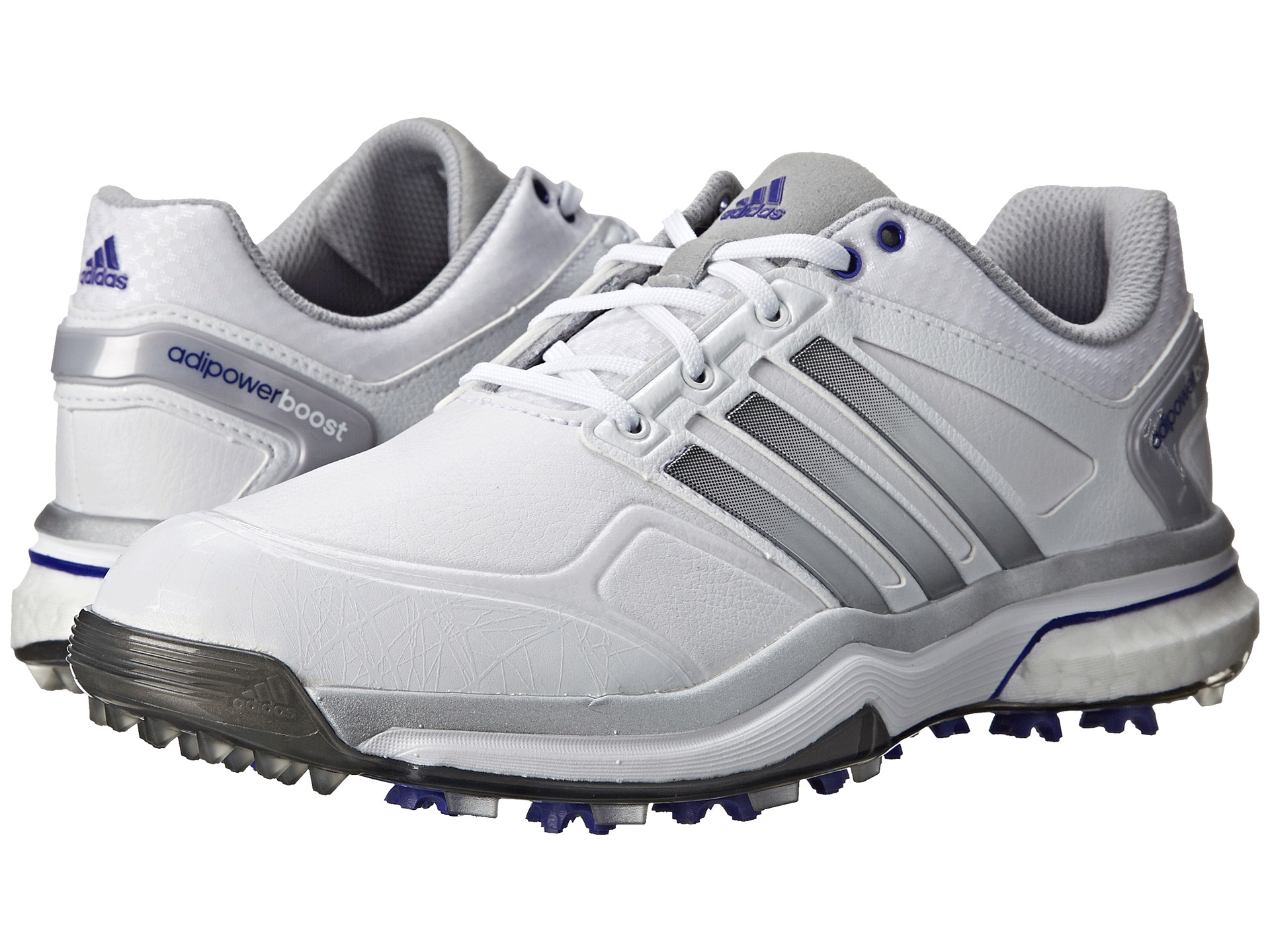 adidas Golf adiPower Boost Running White/Silver Metallic/Flash Purple