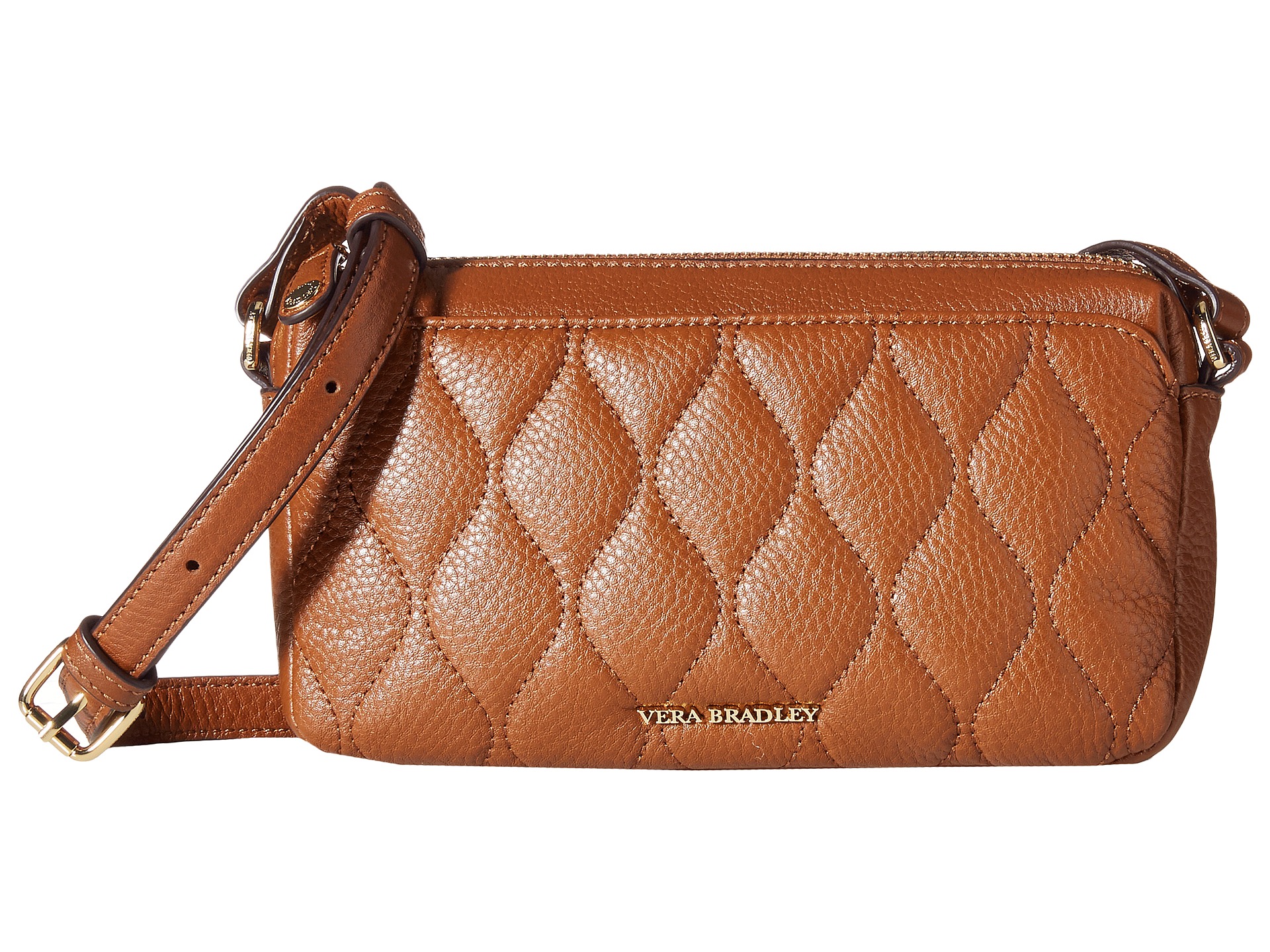 Vera Bradley Quilted Sydney Crossbody Cognac